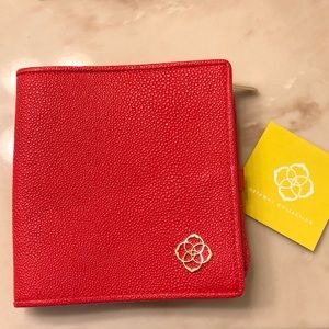Kendra Scott Red Faux Leather Jewelry Travel Bag